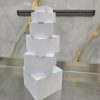 Cubes blanc presentation buffet